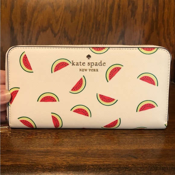 NWT-Kate Spade-SET-Staci-Watermelon Party-Medium Satchel & Large Zip Wallet-$628 - Picture 12 of 16